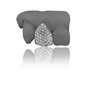 Iced Out Solid Dental Silver Single Tooth