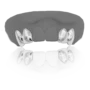 Four Tooth Solid Platinum Grillz