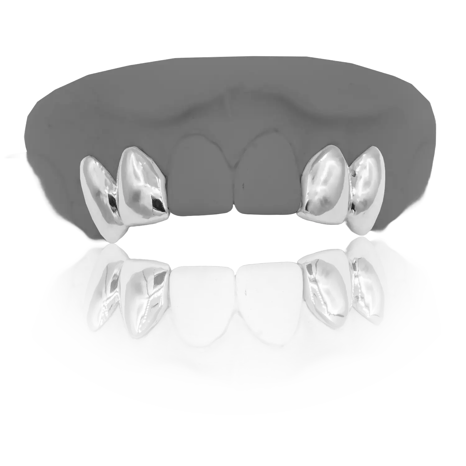 Four Tooth Solid 925 Silver Grillz