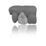 Iced Out Solid 925 Silver Single Tooth