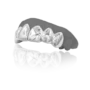 Six Tooth Solid Dental Silver Grillz