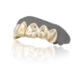 Six Tooth Solid 9ct Solid Gold Grillz